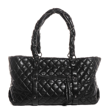 Chanel Distressed Lambskin Vintage Ligne Lady Braid XL Tote Black 1 of 7