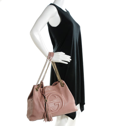 Gucci Cellarius Calfskin Medium Soho Chain Shoulder Bag Dark Cipria 2 of 9