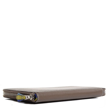 Hermes Epsom Silk'in Wallet Etoupe Bleu Electrique 4 of 12