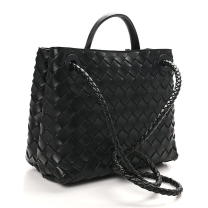 Bottega Veneta Nappa Intrecciato Small Andiamo Shoulder Bag Black 3 of 9