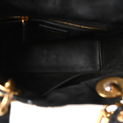 Christian Dior Calfskin Cannage Studded Medium Supple Lady Dior Black 5 of 10