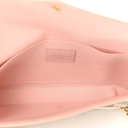 Louis Vuitton Damier Azur Pochette Felicie Chain Wallet Rose Ballerine 4 of 6