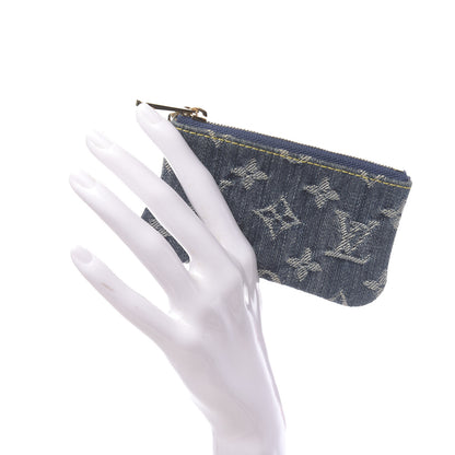 Louis Vuitton Monogram Denim Key Pouch Blue 2 of 6