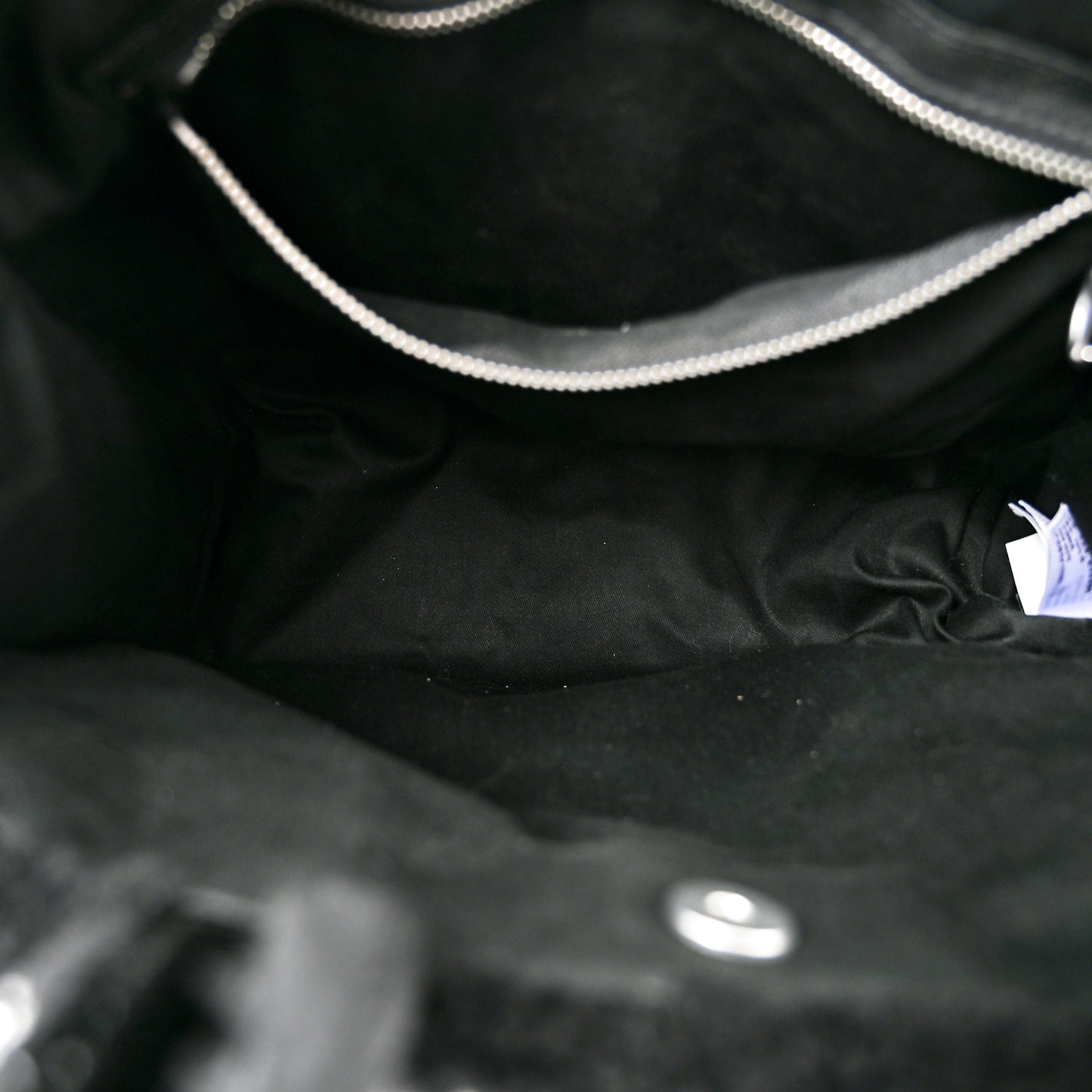 X UGG Crinkle Patent Shearling Medium Shopping Bag Black