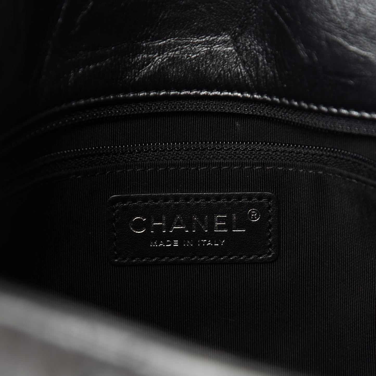 Crackled Aged Calfskin Big Bang Flap Black