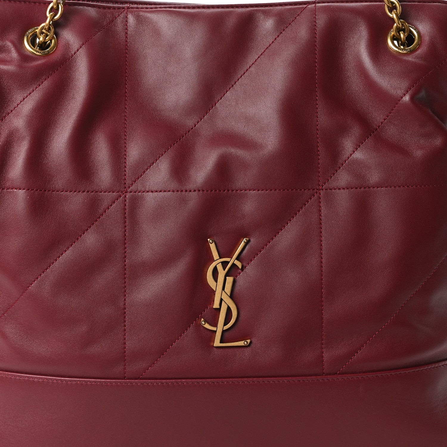 Saint Laurent Lambskin Medium Jamie Shopping Tote Bordeaux 9 of 11