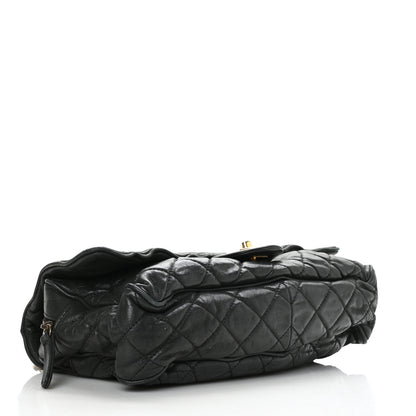 Chanel Iridescent Calfskin Quilted Maxi Shiva Flap Black 4 of 12