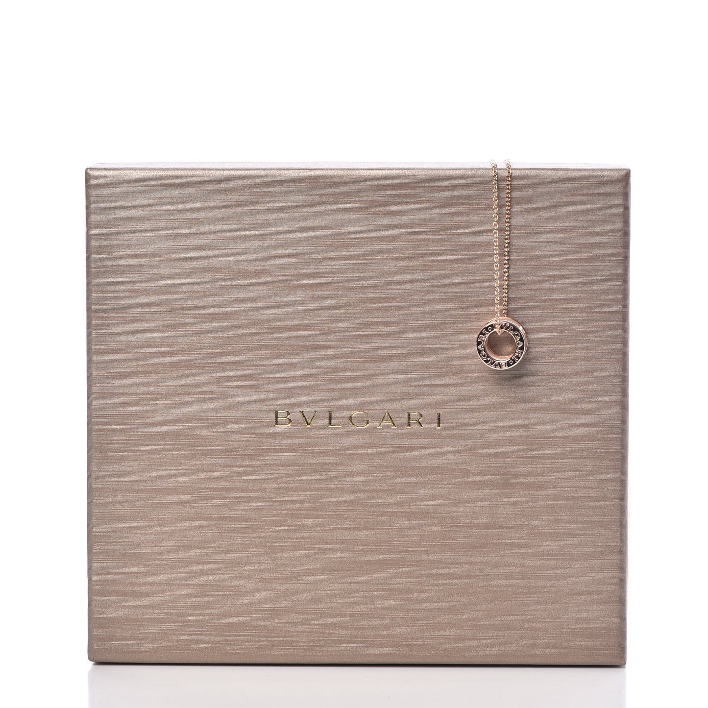 18K Rose Gold White Ceramic B.Zero1 Pendant Necklace
