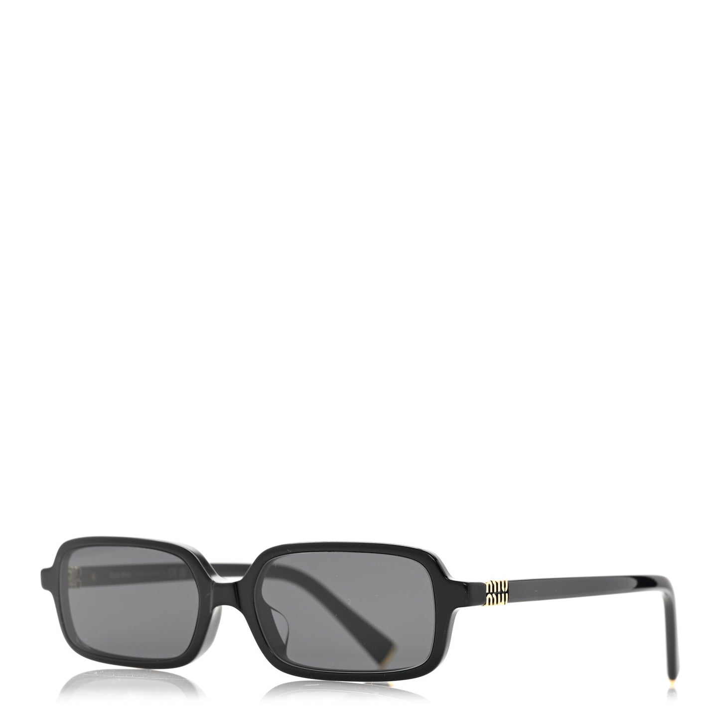 Acetate Rectangle Regard Sunglasses SMU11Z Black