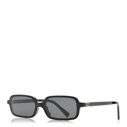 Miu Miu Acetate Rectangle Regard Sunglasses SMU11Z Black 1 of 8
