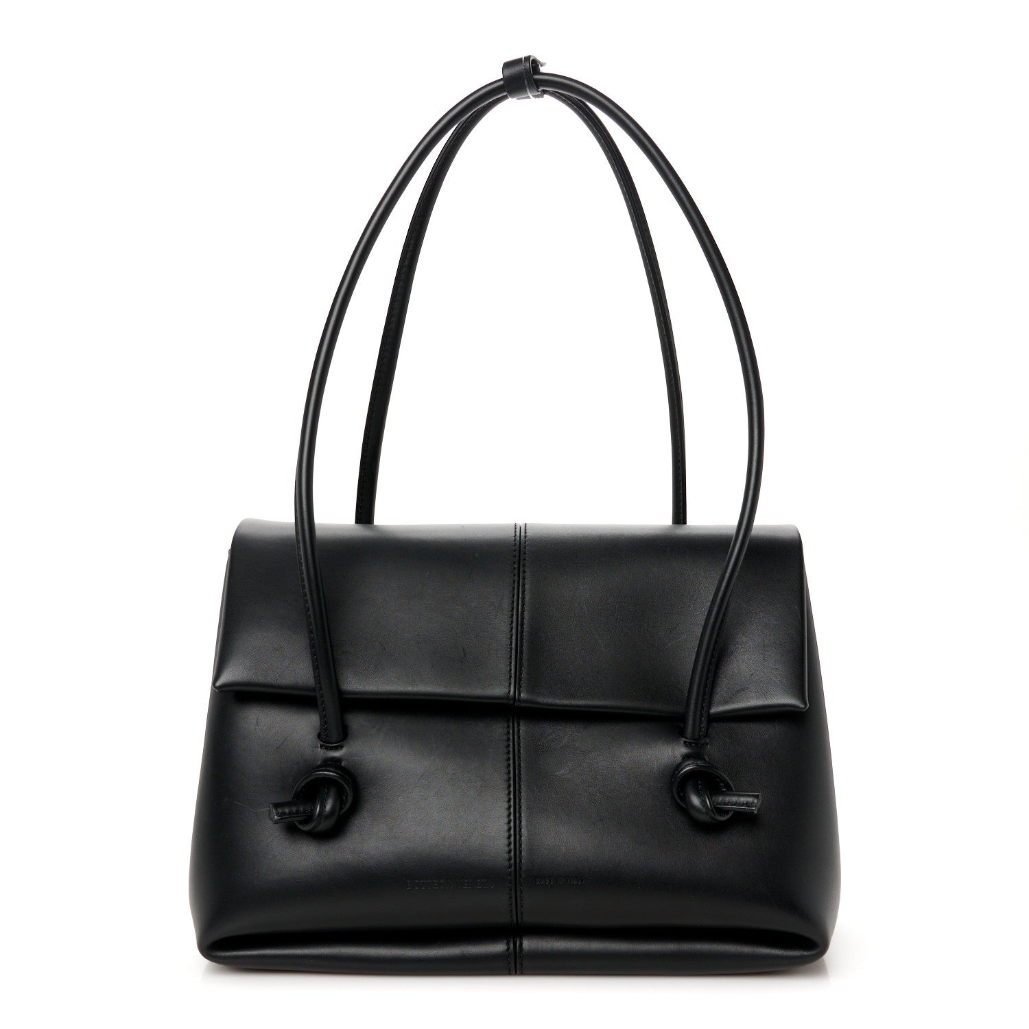 Bottega Veneta Calfskin Medium Falcon Shoulder Bag Black 1 of 10