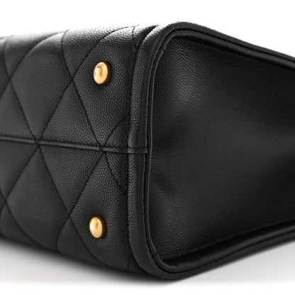 Chanel Caviar Quilted Chain Large Shopping Tote With Coin Purse Black 10 of 11