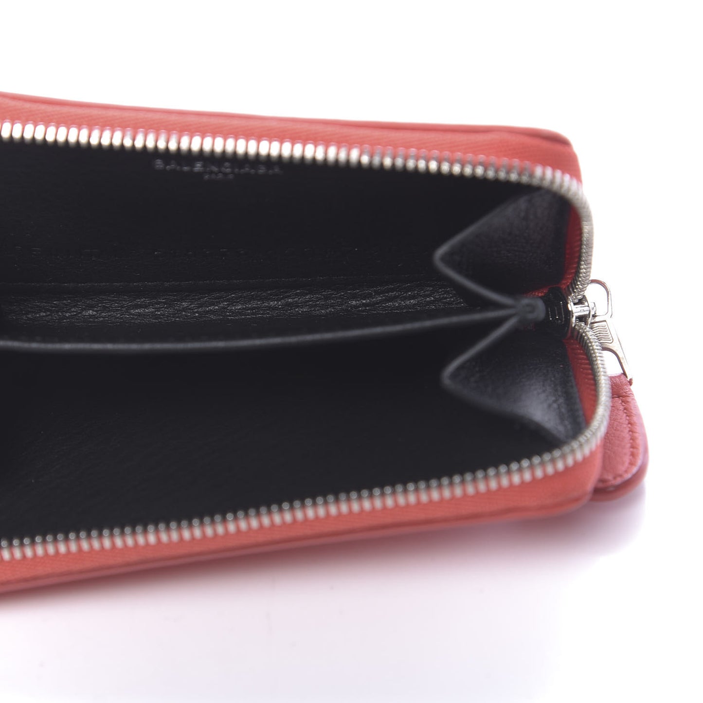 Calfskin Political Campaign Logo Zip Around Card Holder Vivid Red