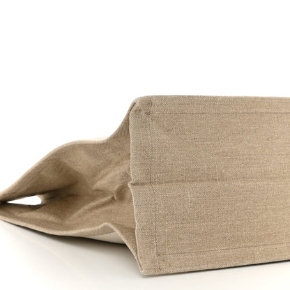 Saint Laurent Linen Calfskin Rive Gauche Tote Optic White 9 of 10
