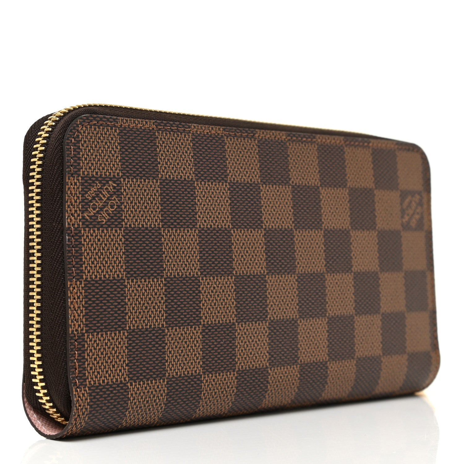 Louis Vuitton Damier Ebene Zippy Wallet Rose Ballerine 3 of 10
