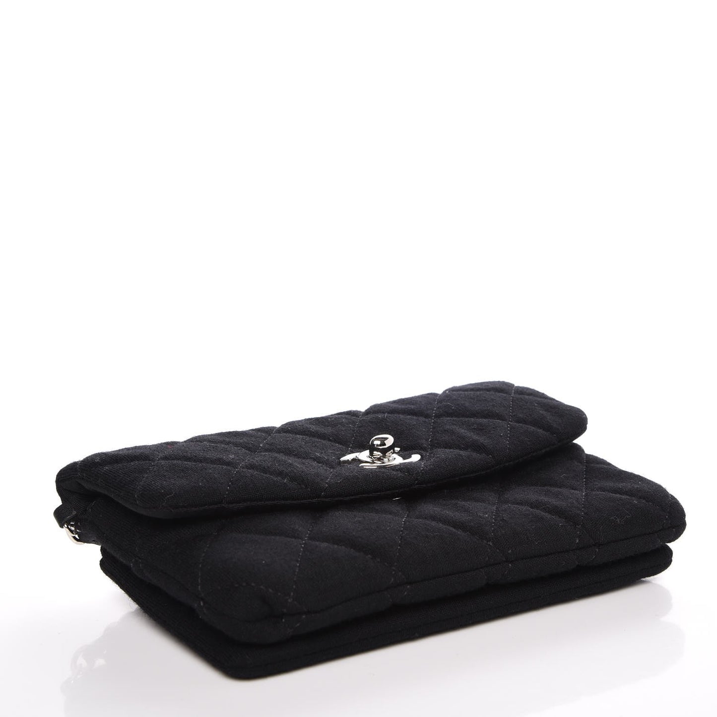 Jersey Quilted Mini Flap Black
