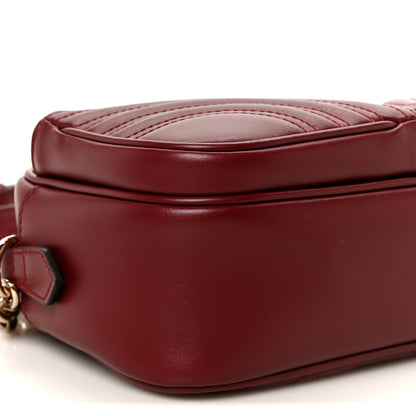 Gucci Calfskin Matelasse Small GG Marmont 2.0 Shoulder Bag Rosso Ancora 10 of 11
