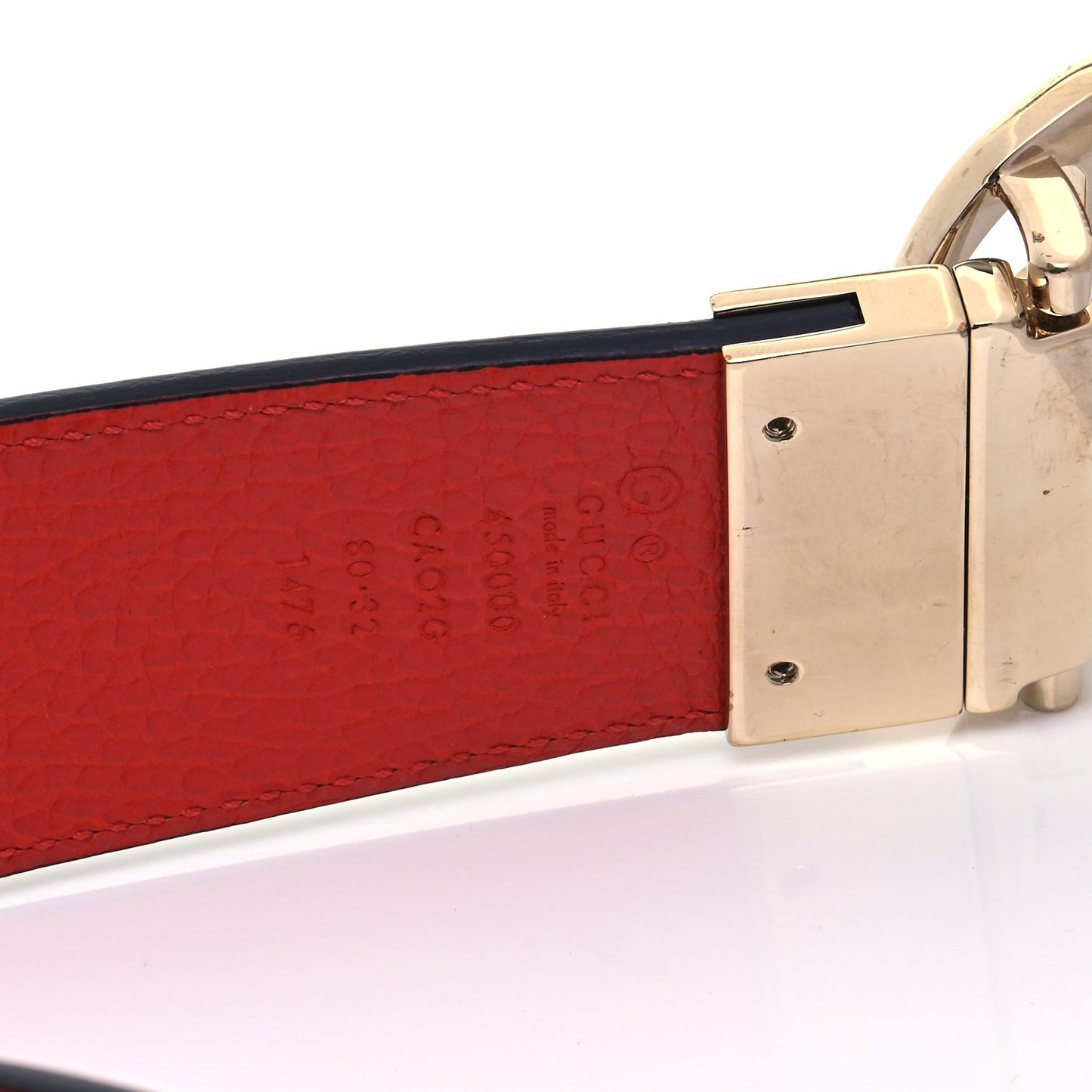 Calfskin 1973 Reversible Belt 80 32 Orange Black