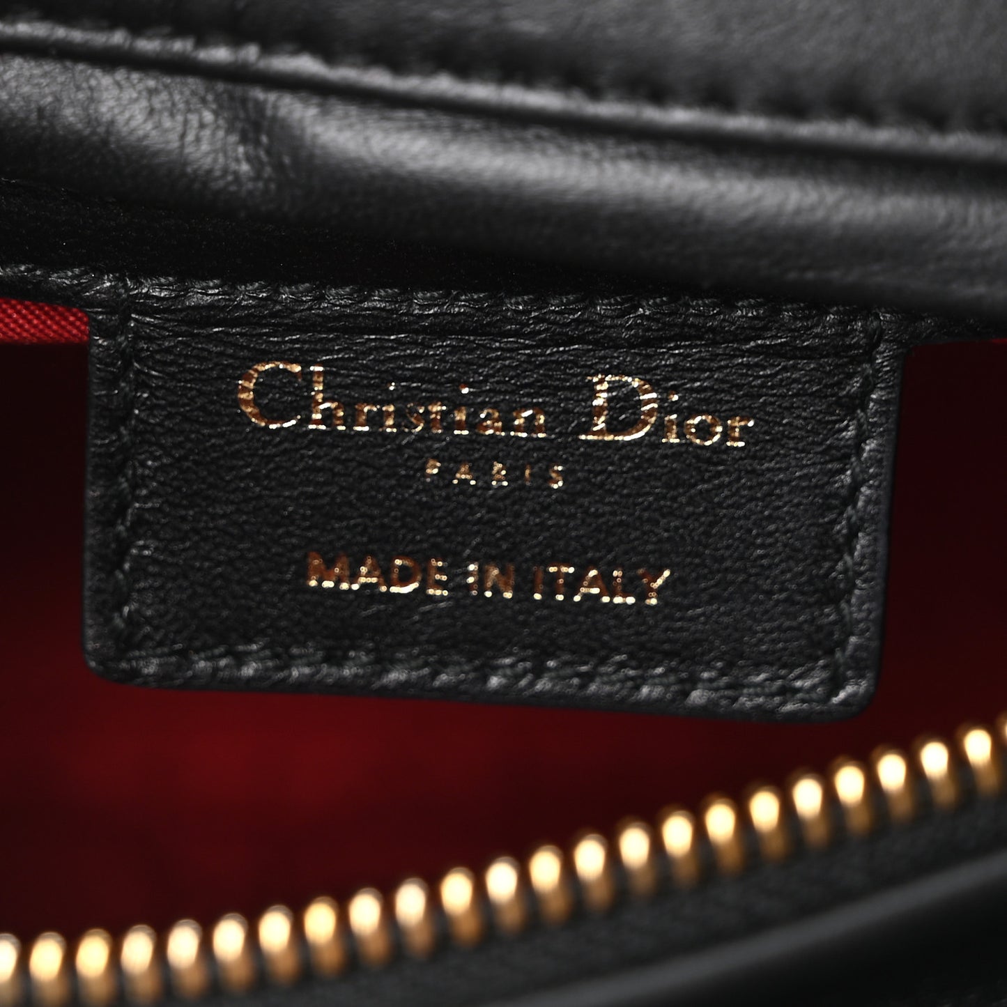 Lambskin Cannage Medium Lady Dior Black