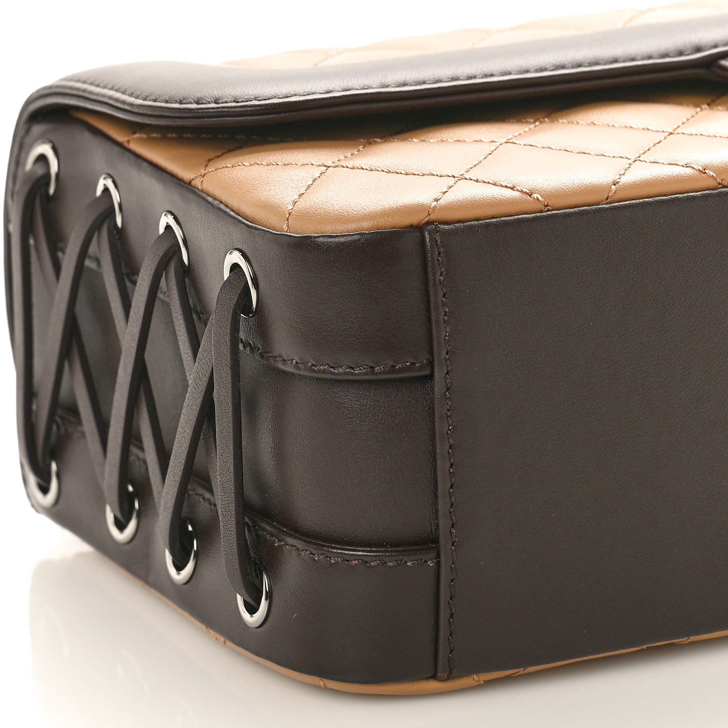 Chanel Calfskin Quilted Medium Coco Corset Flap Brown Beige 9 of 11