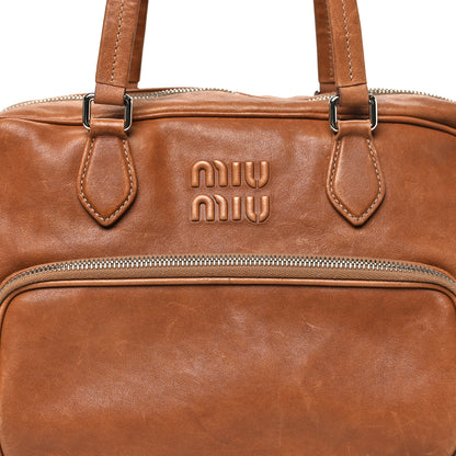 Miu Miu Nappa Pocket Top Handle Bag Caramel 7 of 9