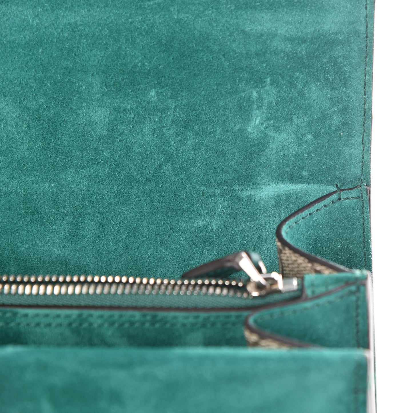 GG Supreme Monogram Embroidered Medium Dionysus Shoulder Bag Emerald