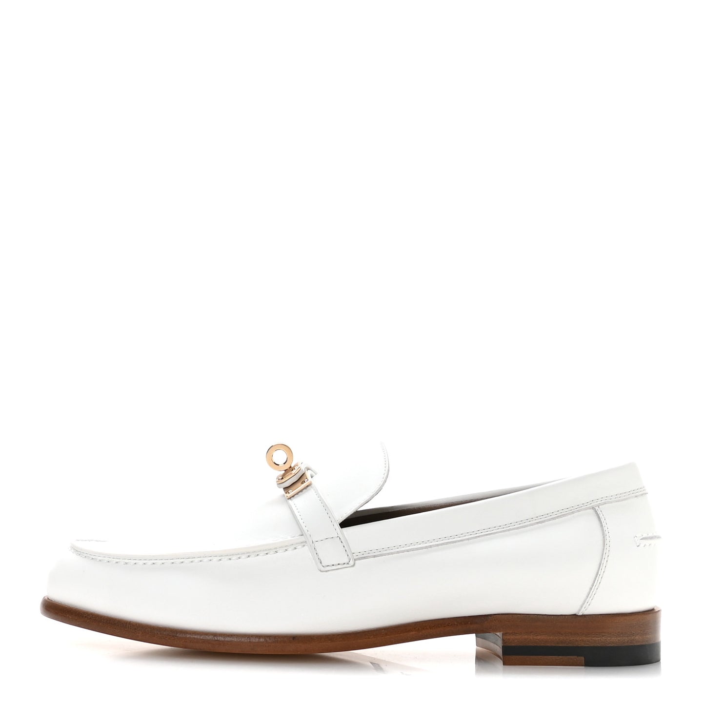 Calfskin Womens Destin Loafer 38 White