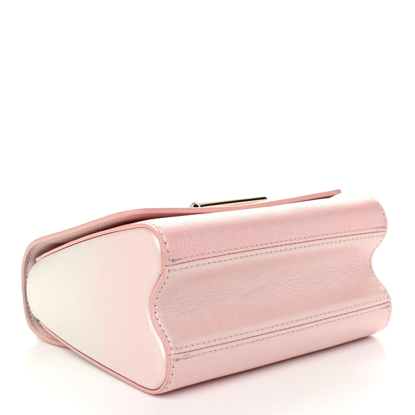 Calfskin Twist Chain Shoulder Bag PM Shaded Pink