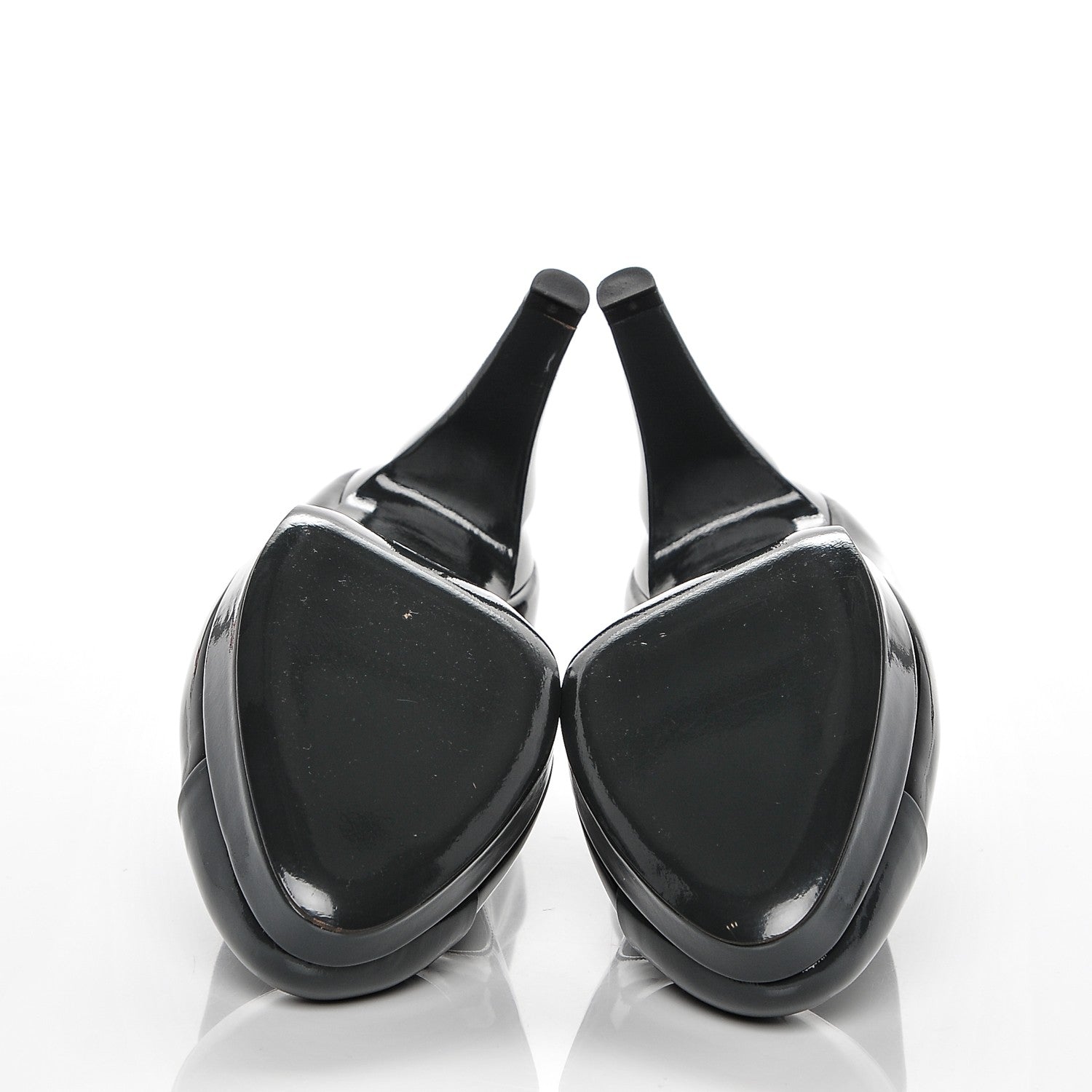 Chanel Patent Cap Toe Pumps 41 Black Grey 5 of 7