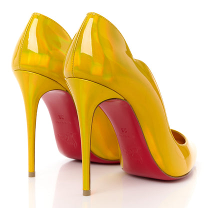 Christian Louboutin Metallic Patent Hot Chick 100 Pumps 36 Yellow 4 of 10