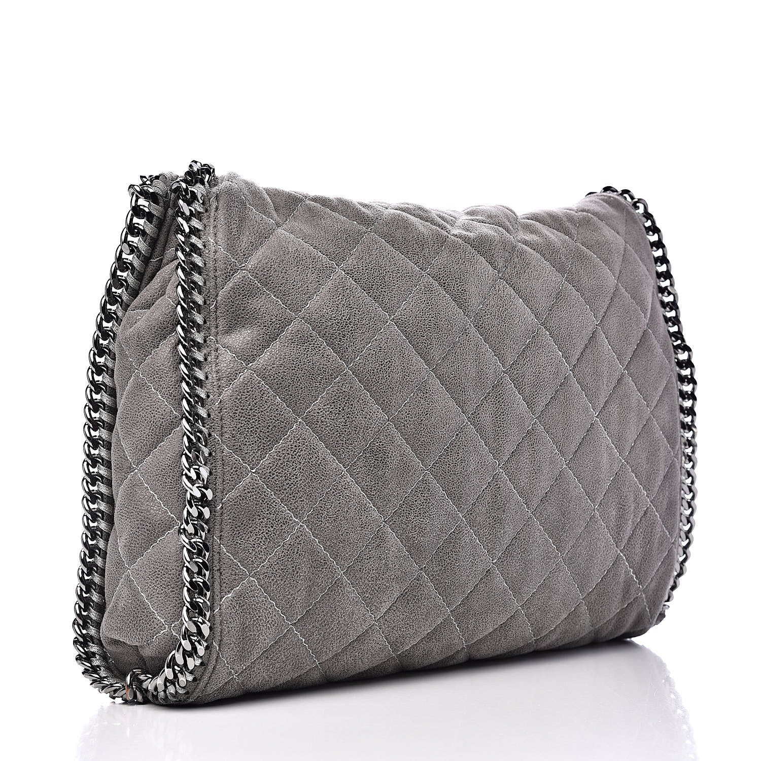 Stella McCartney Shaggy Deer Quilted Small Falabella Tote Grey 3 of 12