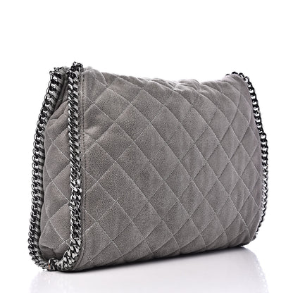 Stella McCartney Shaggy Deer Quilted Small Falabella Tote Grey 3 of 12