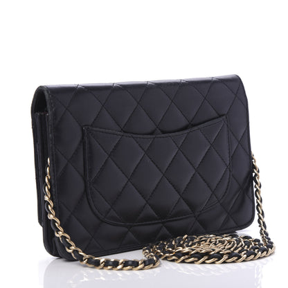 Chanel Lambskin Quilted Wallet On Chain WOC Black 3 of 10