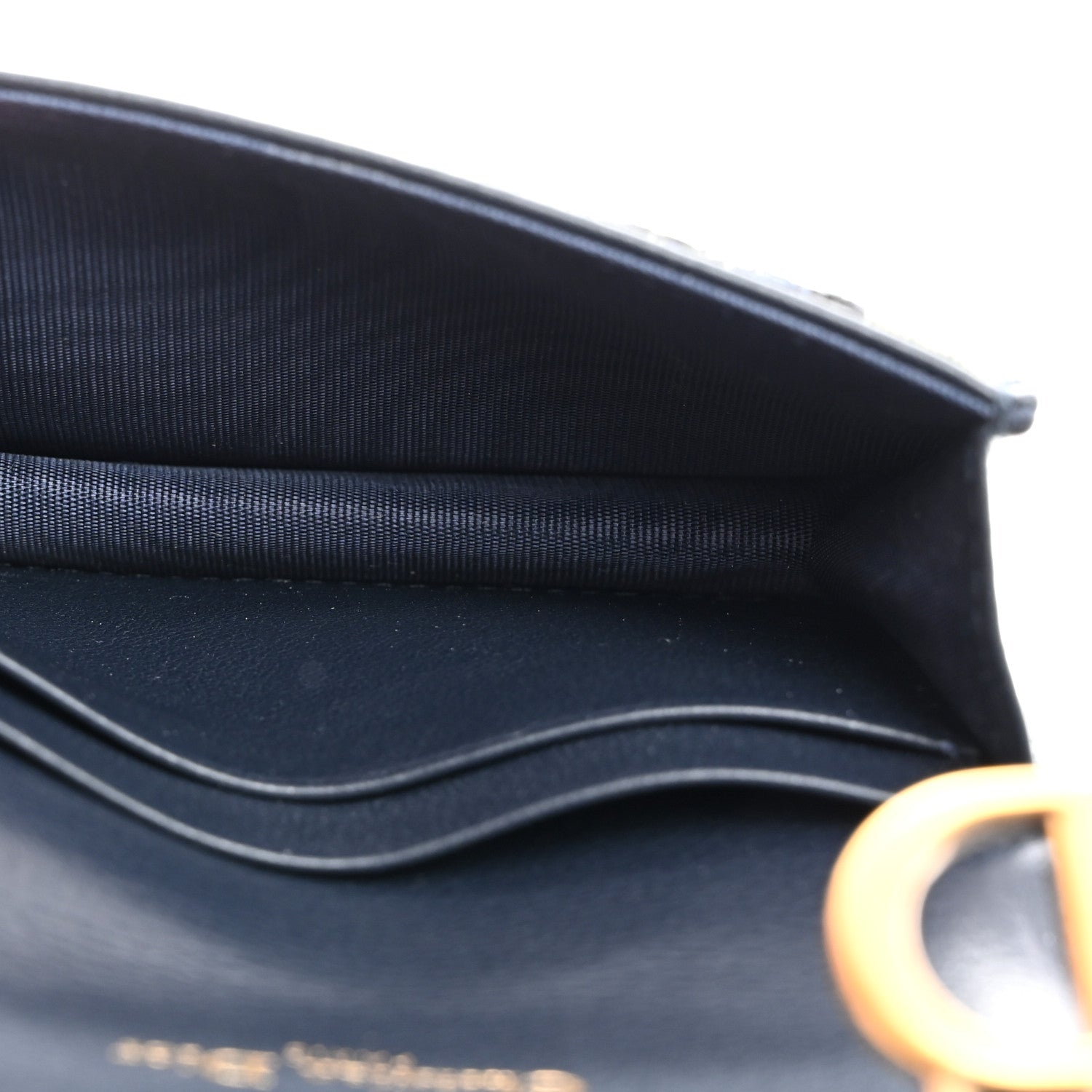 Christian Dior Oblique Saddle Card Holder Blue 5 of 8