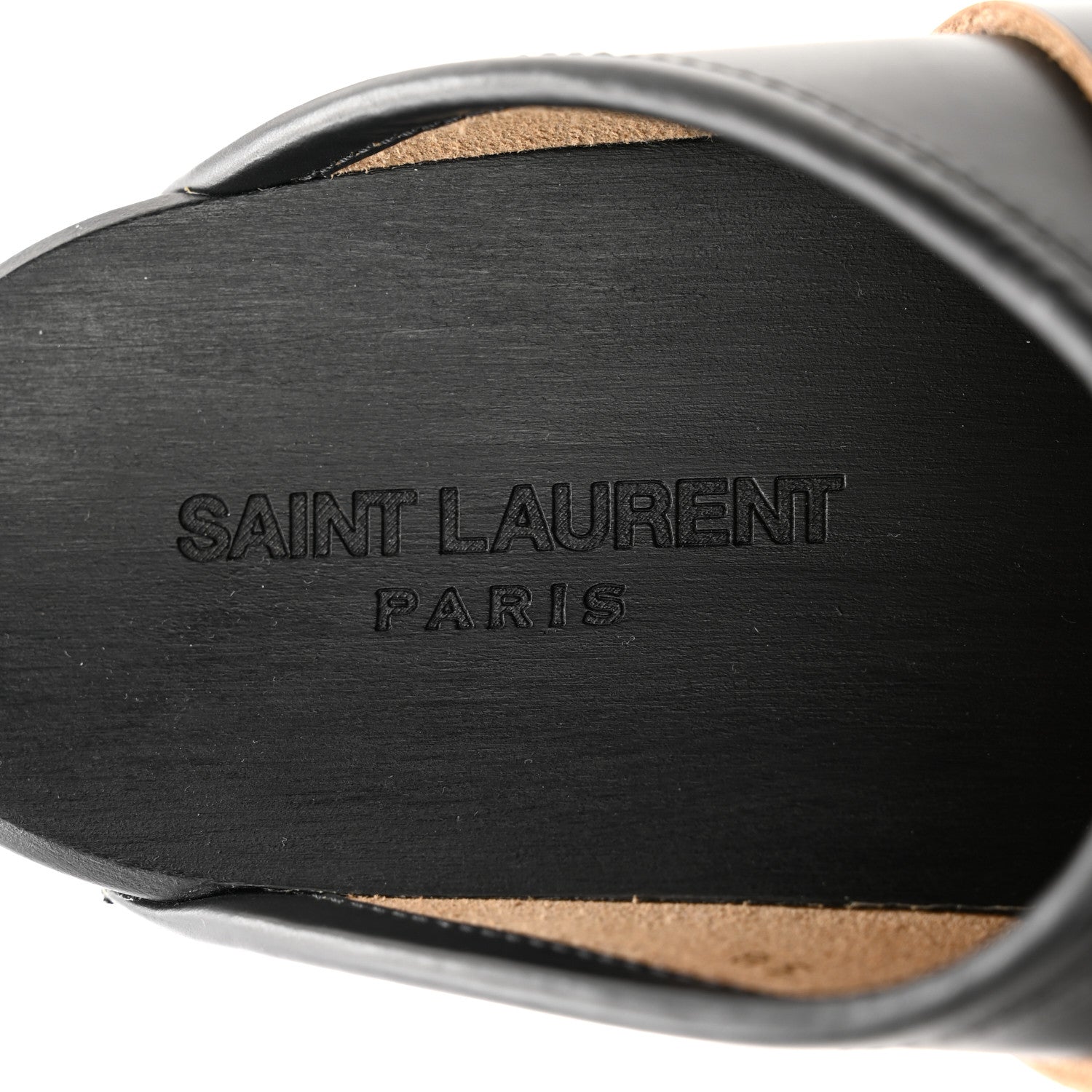 Saint Laurent Smooth Calfskin Le Maillon Clogs 38 Black 7 of 8