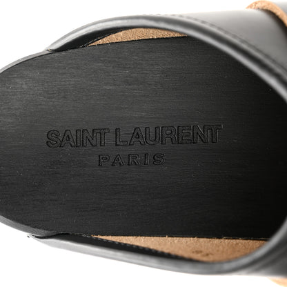 Saint Laurent Smooth Calfskin Le Maillon Clogs 38 Black 7 of 8