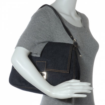 Fendi Denim Mama Baguette Blue 2 of 8