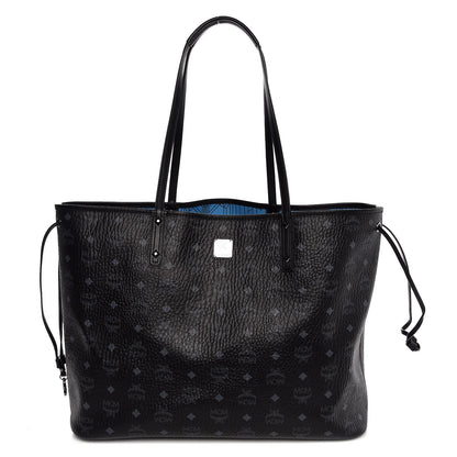 MCM Visetos Large Reversible Shopper Tote Black 4 of 11