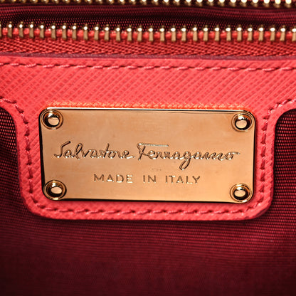 Salvatore Ferragamo Calfskin Vara Bow Chain Flap Crossbody Orange 6 of 10