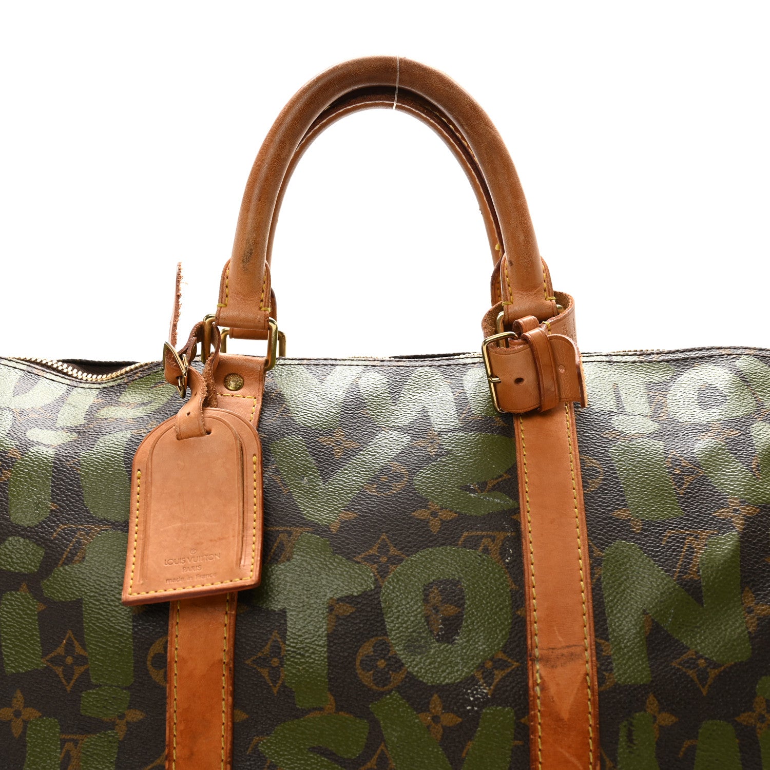 Louis Vuitton Graffiti Keepall 50 Kaki 7 of 17