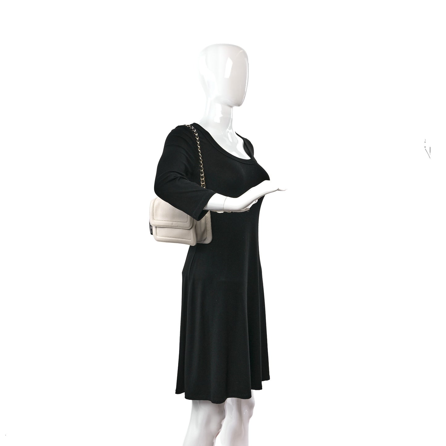 Calfskin Mini Cushion Bag White