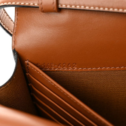 Celine Triomphe Canvas Lambskin Wallet On Strap Tan 6 of 10