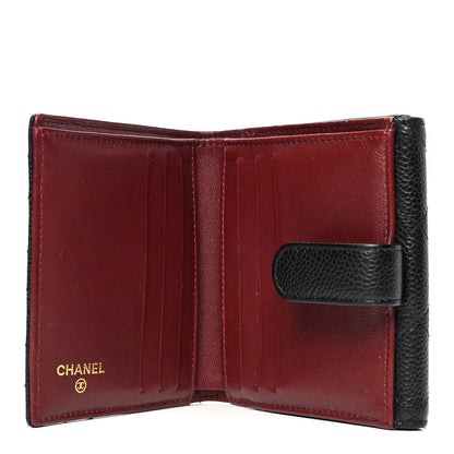 Chanel Caviar Quilted Compact French Flap Wallet Black 5 of 7