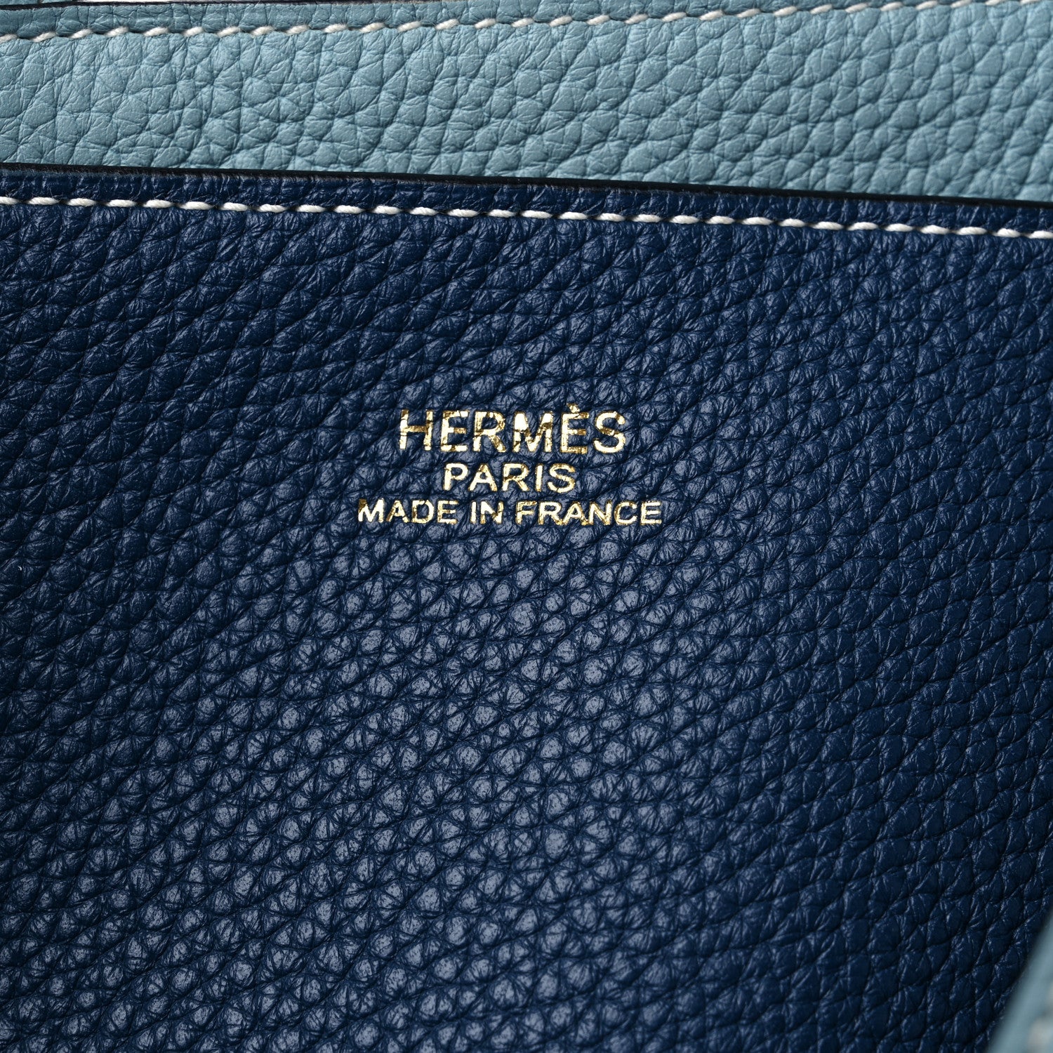 Hermes Taurillon Clemence Double Sens 36 Reversible Tote Bleu Sapphire Izmir 5 of 12