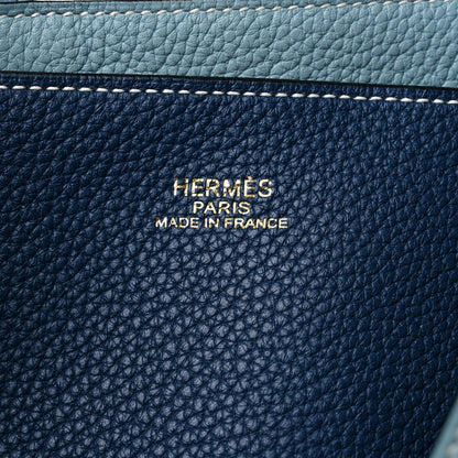 Hermes Taurillon Clemence Double Sens 36 Reversible Tote Bleu Sapphire Izmir 5 of 12