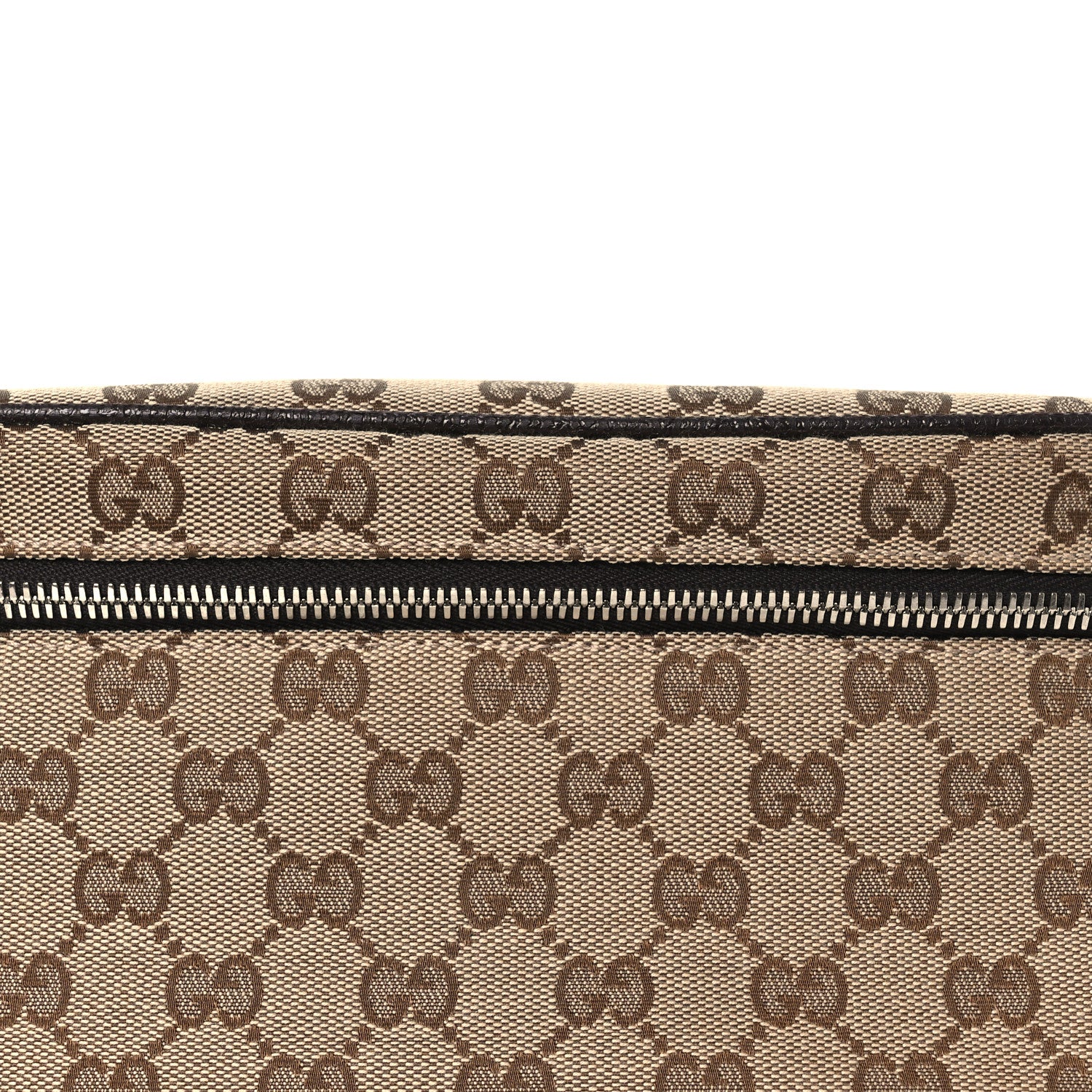 Gucci Monogram Dollar Calfskin Waist Pouch Beige Ebony Testa di Moro Marrone Scuro 8 of 10