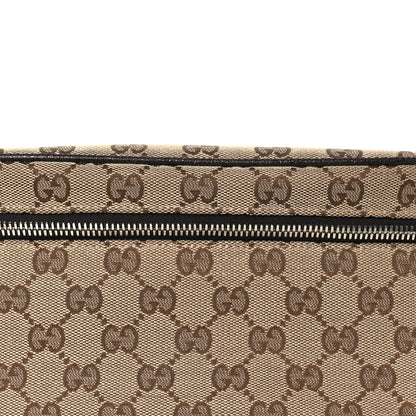 Gucci Monogram Dollar Calfskin Waist Pouch Beige Ebony Testa di Moro Marrone Scuro 8 of 10
