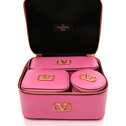 Valentino Garavani Grained Calfskin VLogo Signature Wash Bag Feminine Pink 6 of 13