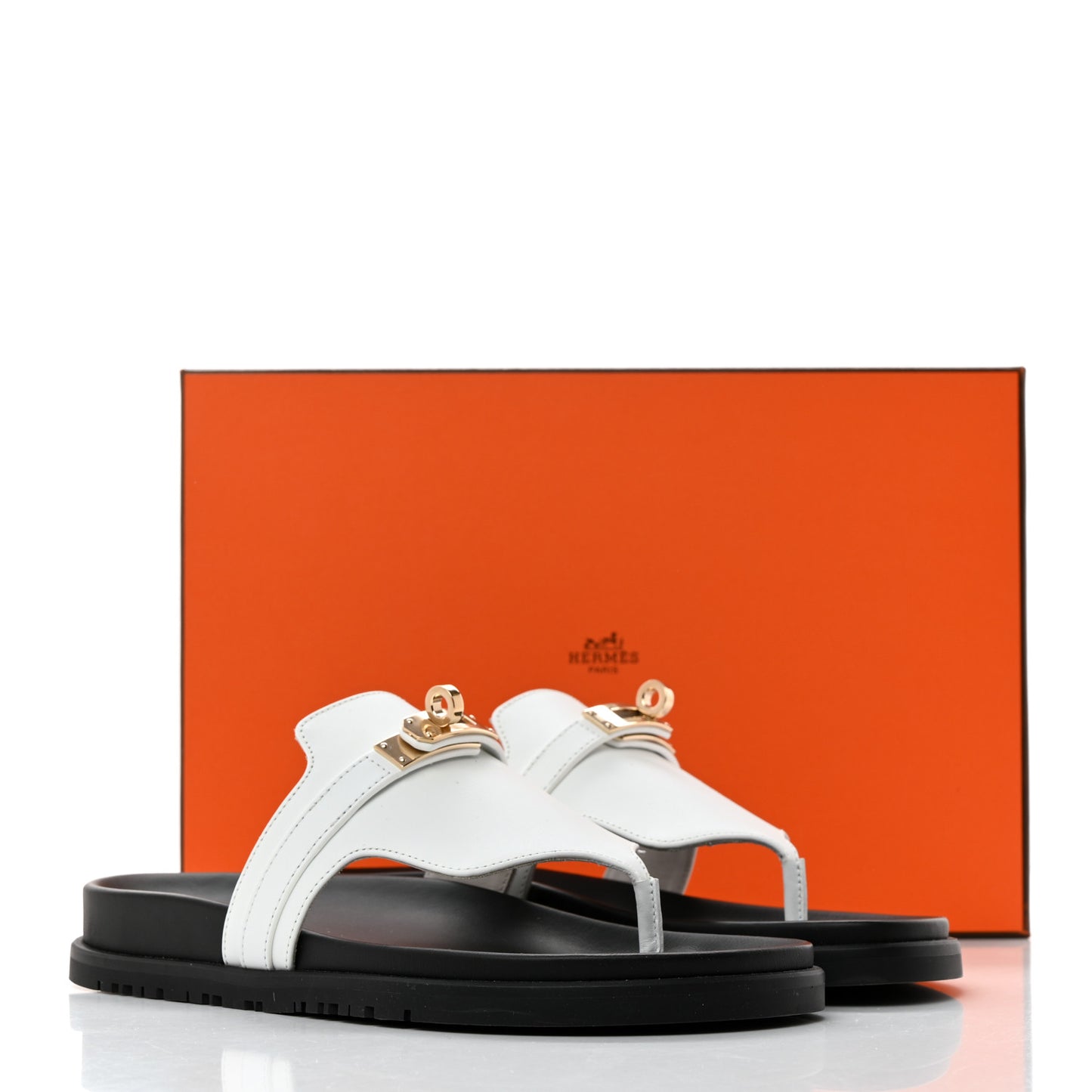 Calfskin Womens Empire Sandals 36.5 White