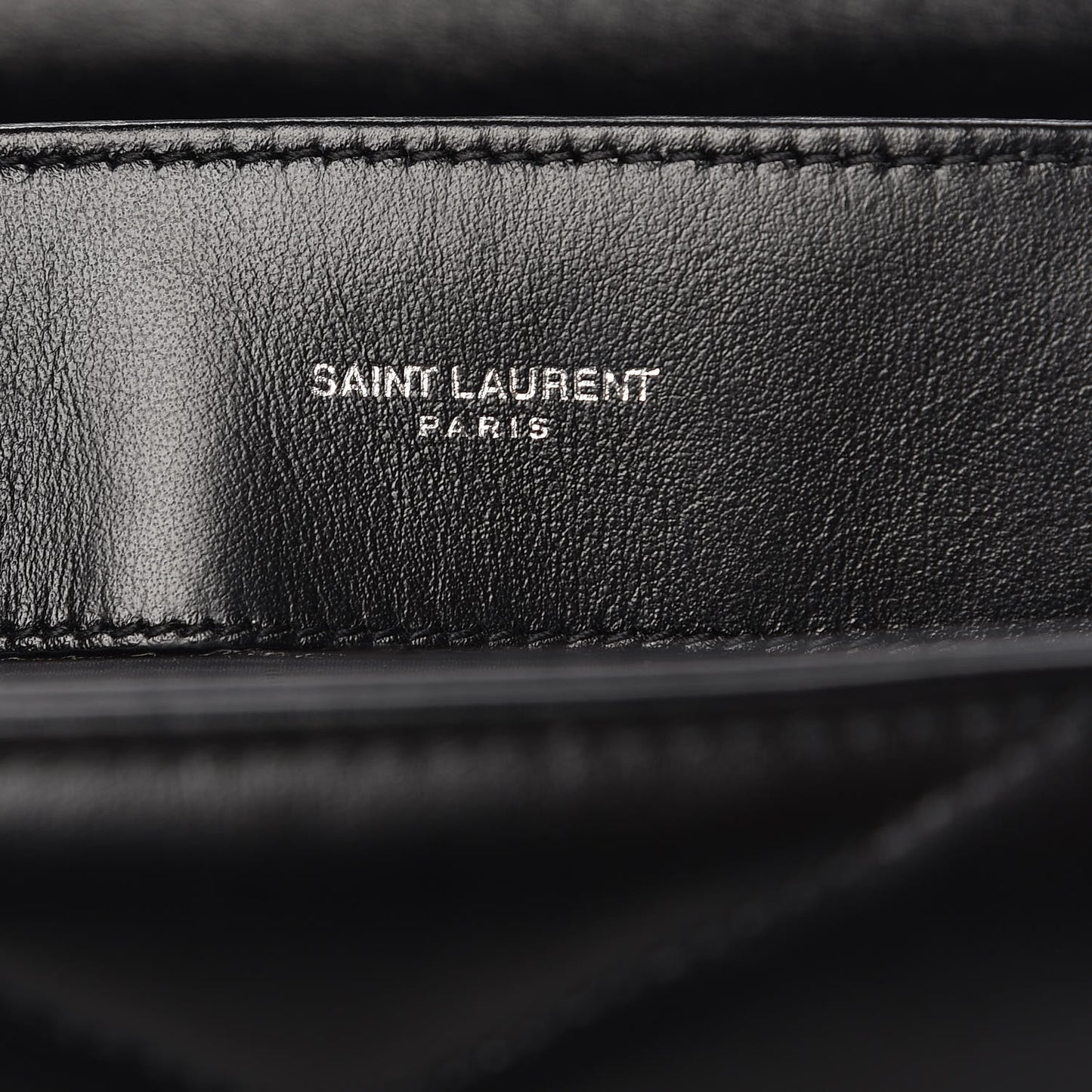 Calfskin Y Quilted Monogram Medium Loulou Satchel Black